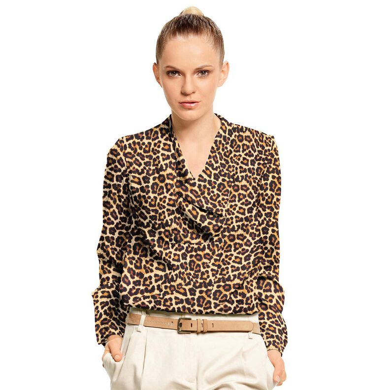 Viskosestoff Leo – beige/schwarz, image number 5