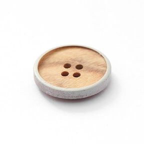 Holzknopf 4-Loch – beige/grau, 