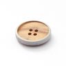 Holzknopf 4-Loch – beige/grau,  thumbnail number 2