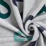 Kuschelfleece grosse Herzen – silbergrau/dunkelgrün,  thumbnail number 4