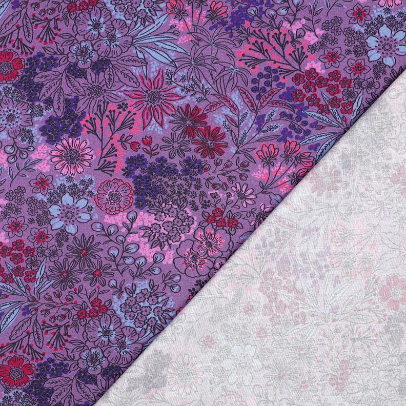 Baumwollpopeline Wildblumen | Poppy Fabrics – lavendel, image number 5