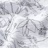 Musselin/ Doppel-Krinkel Gewebe gemalte Blumenwiese – weiss/schwarz,  thumbnail number 2