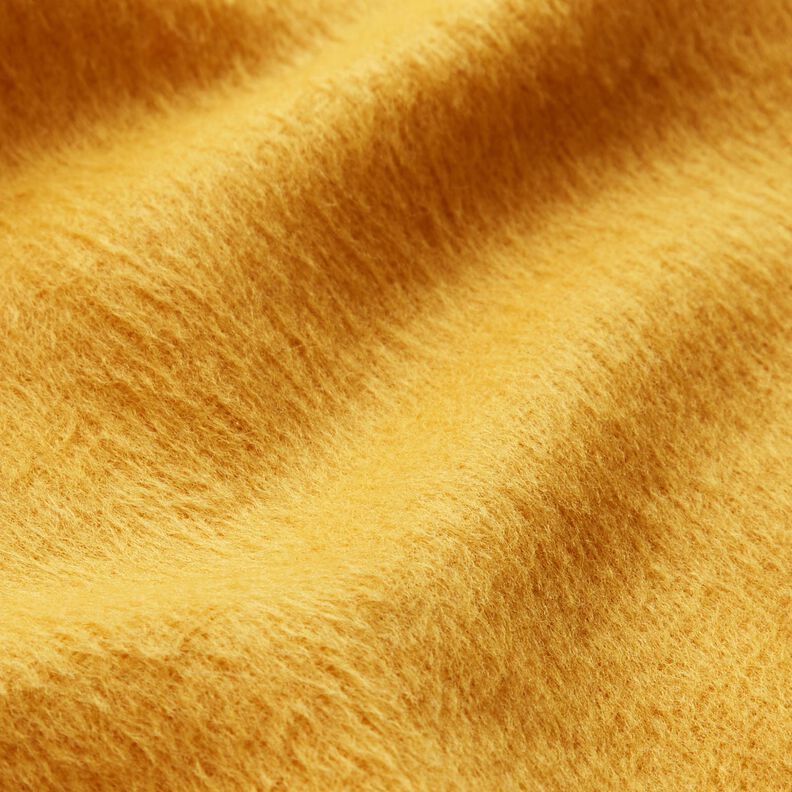 Mantelstoff aufgeraut – currygelb, image number 2