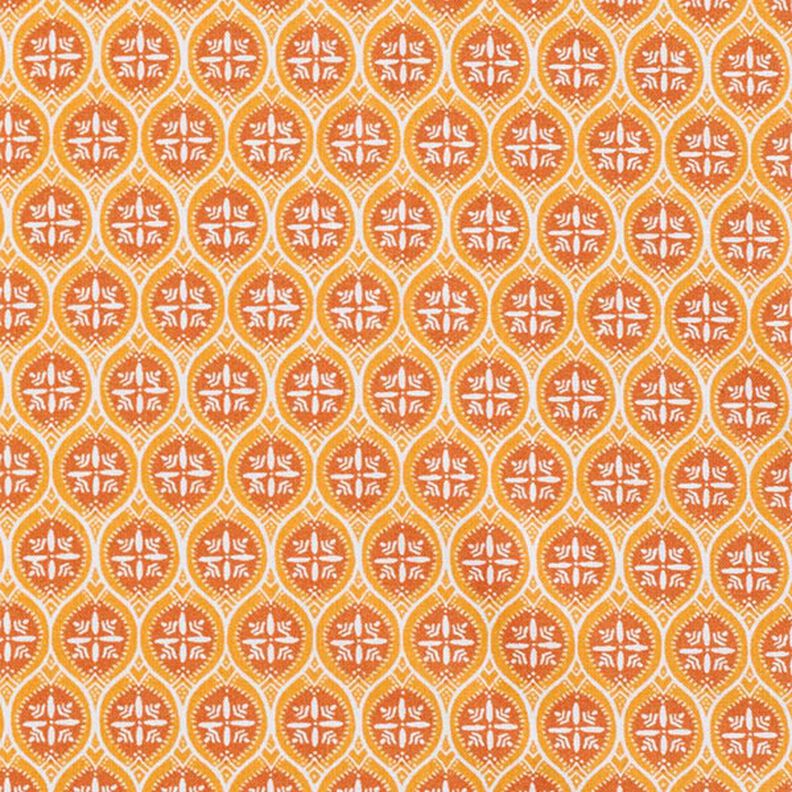 Baumwollstoff Cretonne Fliesenornamente – orange,  image number 1