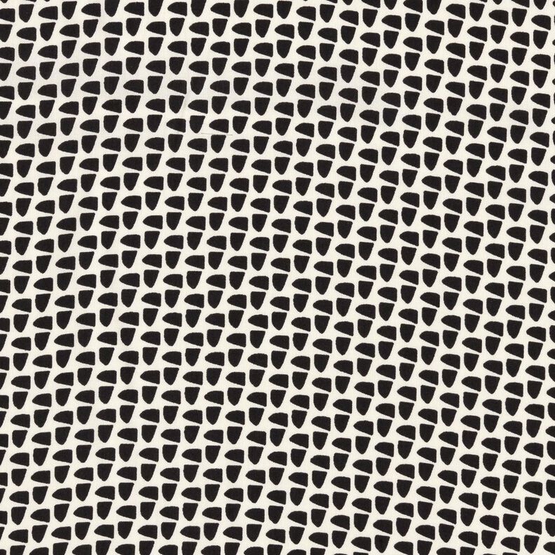 Blusenstoff abstrakte Grafik – creme/schwarz,  image number 1