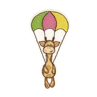 Applikation Giraffe [ 6,5 x 3,5 cm ] – braun/hellbraun, 