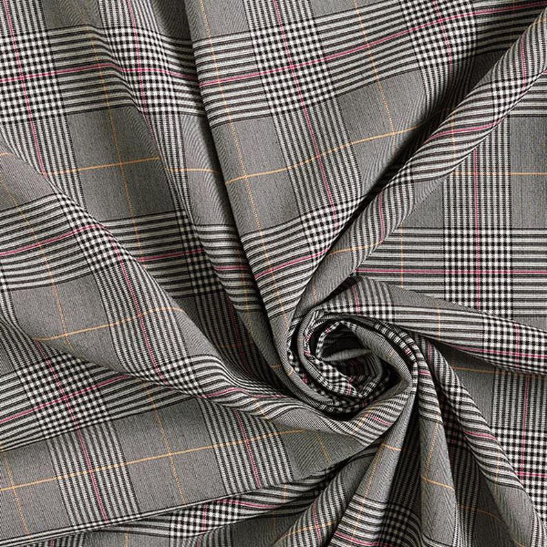 Viskose Stretch Glencheck – grau/pink,  image number 3