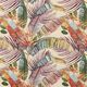 Dekostoff Gobelin Palmwedel – hellbeige/oliv,  thumbnail number 1