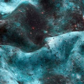 Sweatshirt angeraut Universum Digitaldruck – eisblau/schwarz, 