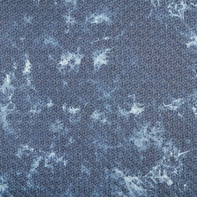 Steppstoff Chambray Blume gebatikt – jeansblau, 