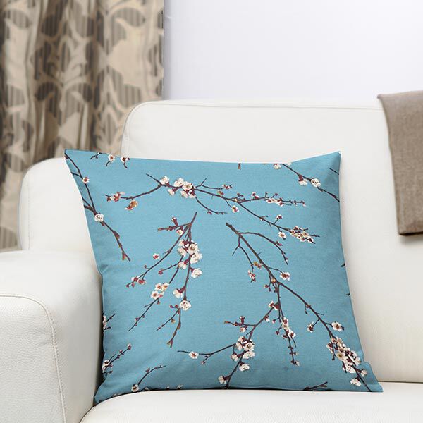 Dekostoff Ottoman Frühling – blau | Reststück 100cm