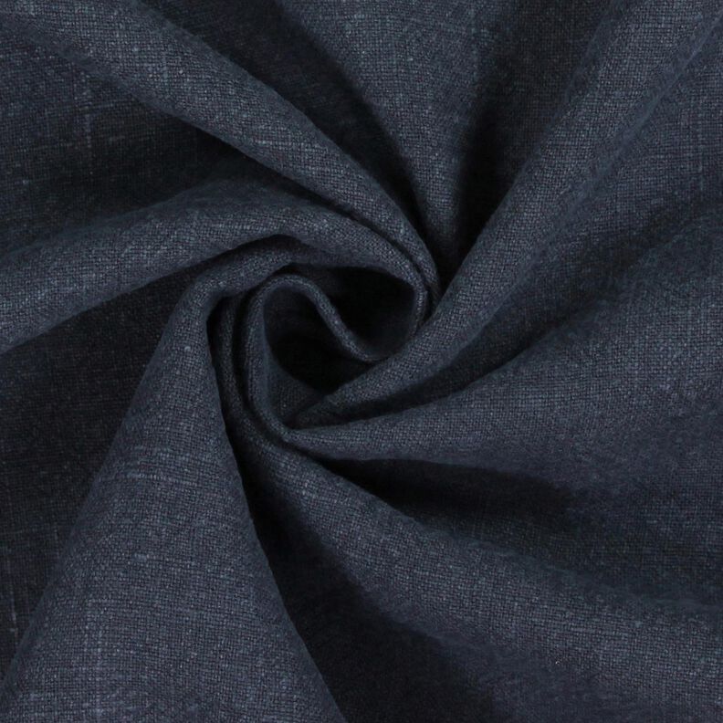 Leinenstoff Ramie-Mix stonewashed, schwere Qualität – nachtblau, image number 2