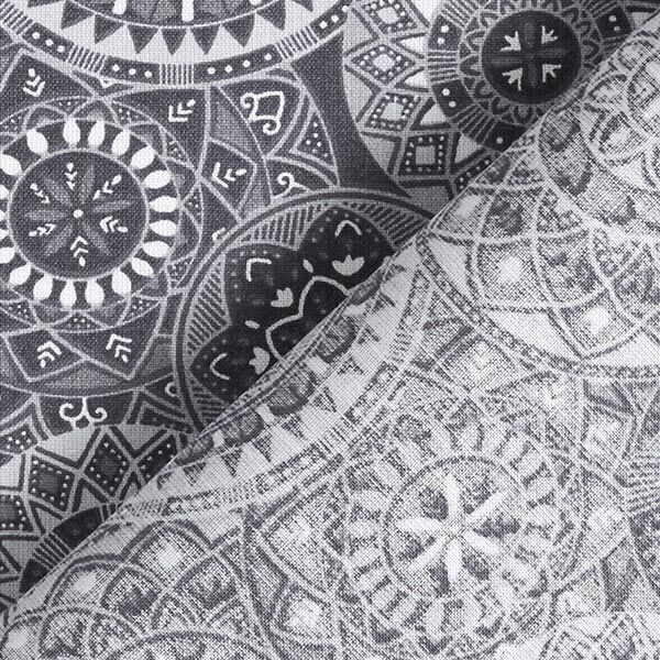 Baumwollstoff Cretonne Mandalacollage – grau, image number 4