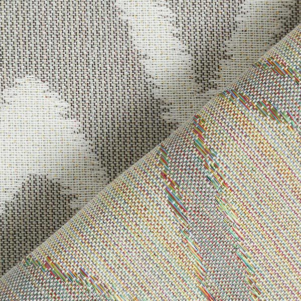 Outdoorstoff Jacquard Ikatmuster – hellgrau | Reststück 50cm