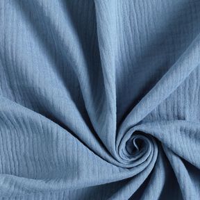 Musselin/ Doppel-Krinkel Gewebe – jeansblau, 