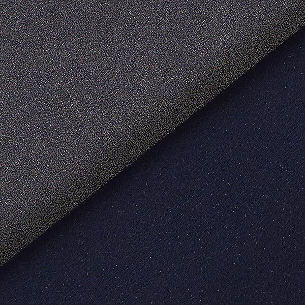 Leichter Blusenstoff Metallic-Look – marineblau | Reststück 50cm