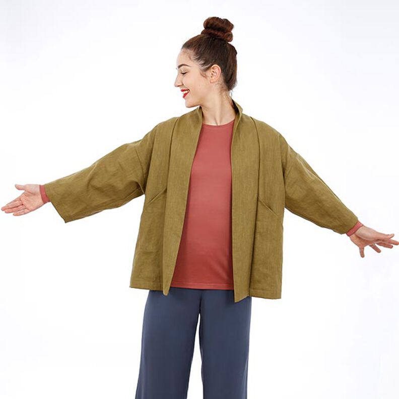 FRAU SINA Kimonojacke mit schrägen Taschen | Studio Schnittreif | XS-XXL,  image number 4