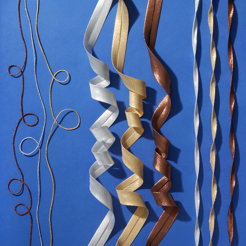 Metallic Kordel [Ø 2 mm] – silber metallic,  image number 4