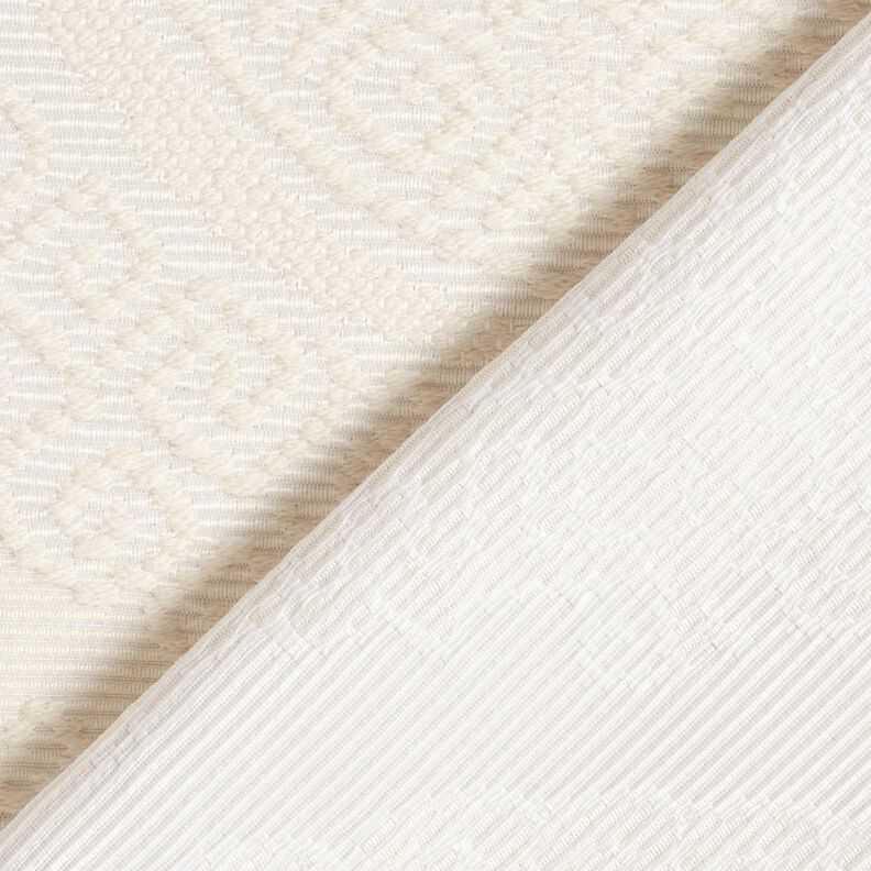 Dekostoff Jacquard dekorative Rauten 275 cm – wollweiss,  image number 4