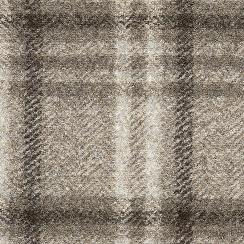 Mantelstrick Woll-Mix Karo – taupe,  image number 1
