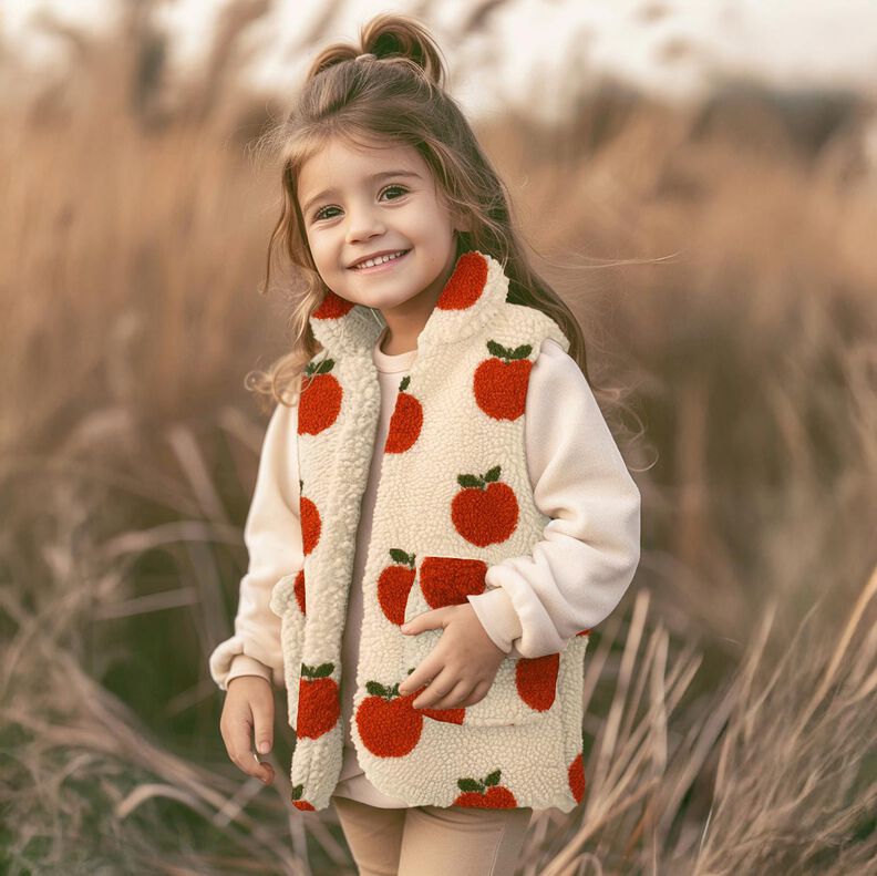 Teddyplüsch Äpfel | Poppy Fabrics – wollweiss/terracotta, image number 5
