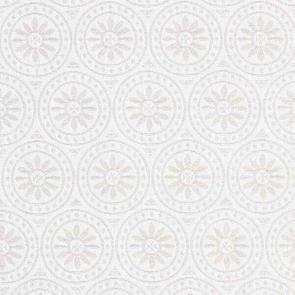 Outdoorstoff Jacquard Kreis-Ornamente – hellgrau/wollweiss, image number 1