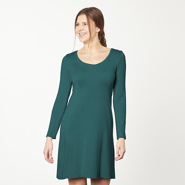 Baumwolljersey Medium Uni – tannengrün | Reststück 100cm