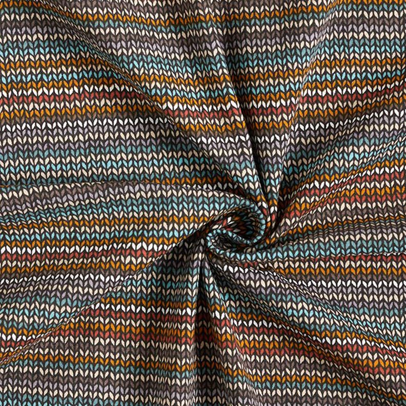 Baumwolljersey Strickmuster – schwarz,  image number 3