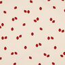GOTS Baumwolljersey Erdbeeren | Poppy Fabrics – hellbeige/karminrot,  thumbnail number 1