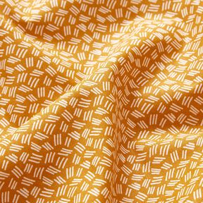 Baumwollstoff Cretonne kleine Striche – currygelb, 