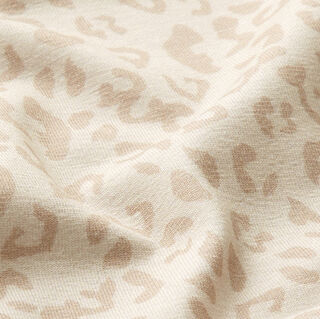 Baumwolljersey Leoprint – natur, 