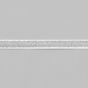Samtband Metallic [10 mm] – silber metallic, 