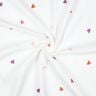 Musselin/ Doppel-Krinkel Gewebe bestickte Herzen | Poppy Fabrics – weiss/rosé,  thumbnail number 3