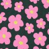 Teddyplüsch Blumen | Poppy Fabrics – dunkelgrün/pink,  thumbnail number 1