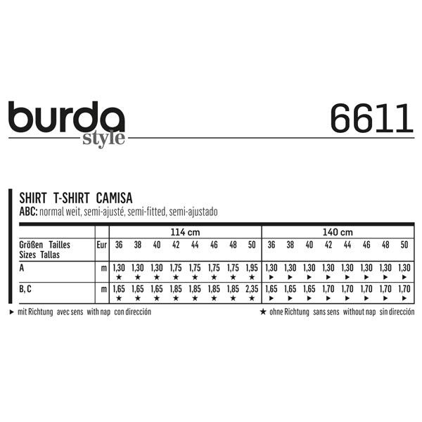 Shirt | Burda 6611 | 36-50,  image number 6