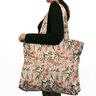 Dekostoff Halbpanama floral – apricot/natur,  thumbnail number 8