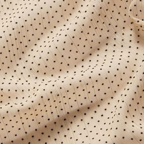 Chiffon Glitzerstreifen und Pünktchen – hellbeige, 