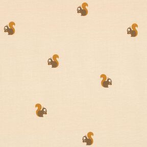 Baumwolljersey Eichhörnchen – cashew, 