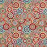 Dekostoff Gobelin Mandala-Kreise – hellbeige/rot,  thumbnail number 1