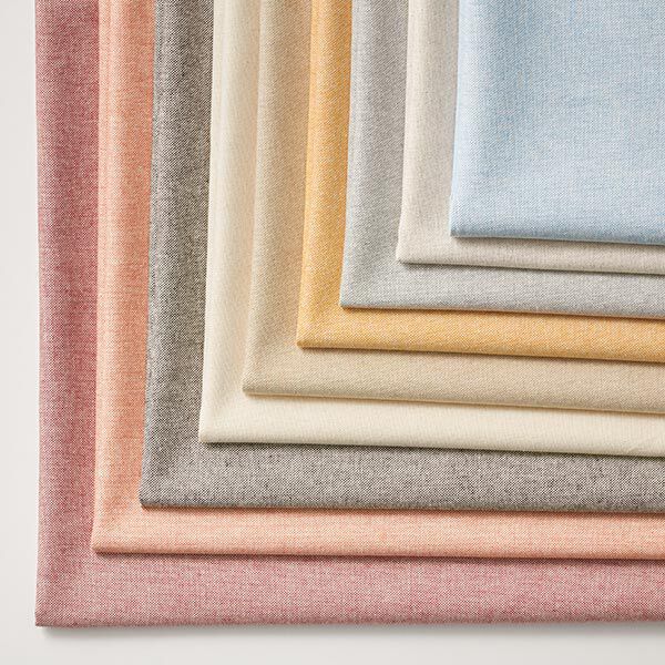 Dekostoff Halbpanama Chambray recycelt – nebelgrau/natur | Reststück 50cm