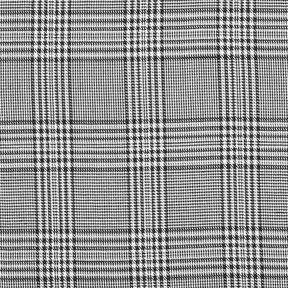 Viskosestoff Glencheck – weiss/schwarz, 