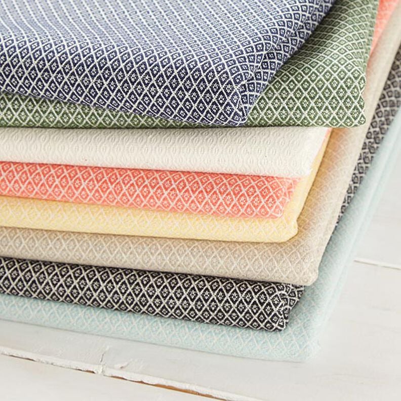 Möbelstoff Jacquard Miniraute – blau,  image number 4