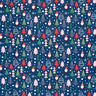 Baumwollstoff Popeline Wichtel und Tannen – blau,  thumbnail number 6