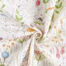 Dekostoff Halbpanama gezeichnete Wildblumen – weiss/rosa,  thumbnail number 3