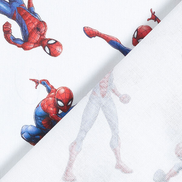 Cretonne Lizenzstoff Spiderman | Marvel – weiss,  image number 4
