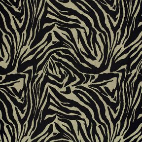 Viskosejersey Zebraprint – hellkhaki/schwarz, 