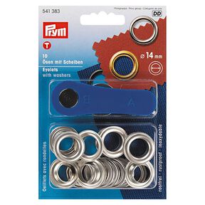 Ösen und Scheiben [Ø 14 mm] | Prym – silber metallic, 