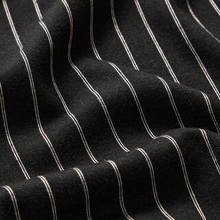 Romanit Jersey doppelter Nadelstreifen – schwarz, 