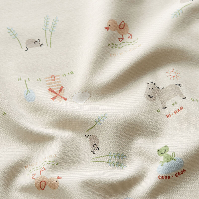 Baumwolljersey Babytiere – wollweiss,  image number 2