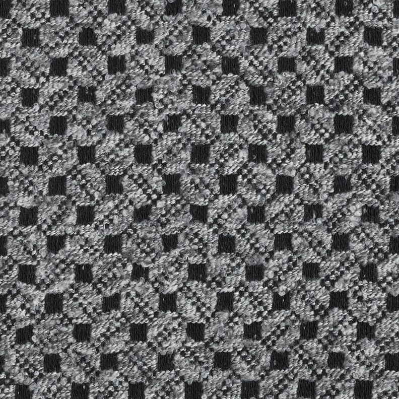 Mantelstoff Kästchen – hellgrau/schwarz,  image number 1